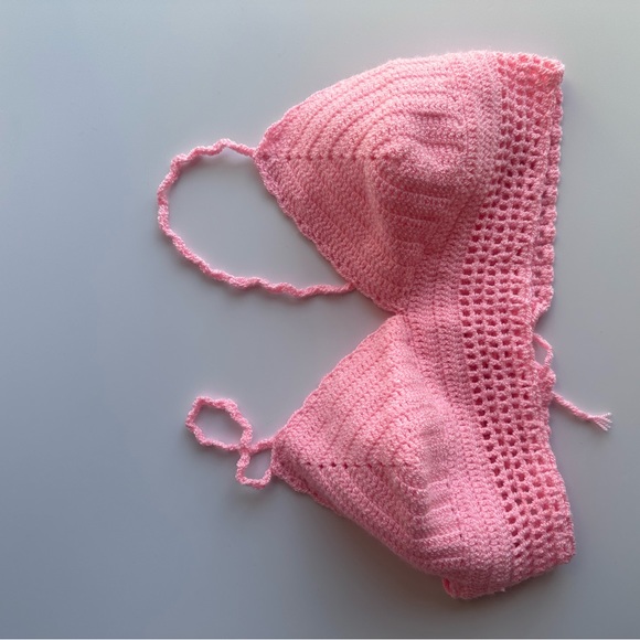 Handmade 💕Knit crochet set , Bralette and skirt - Picture 11 of 12